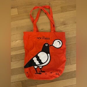The New Yorker limited edition red pigeon tote bag